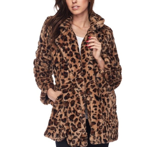 NEW WOMENS FAUX FUR SUPER SOFT LEOPARD TEDDY JACKET - Picture 4 of 9